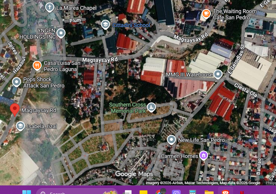 FOR SALE ALONG MAGSAYSAY ROAD SAN PEDRO, LAGUNA LOT